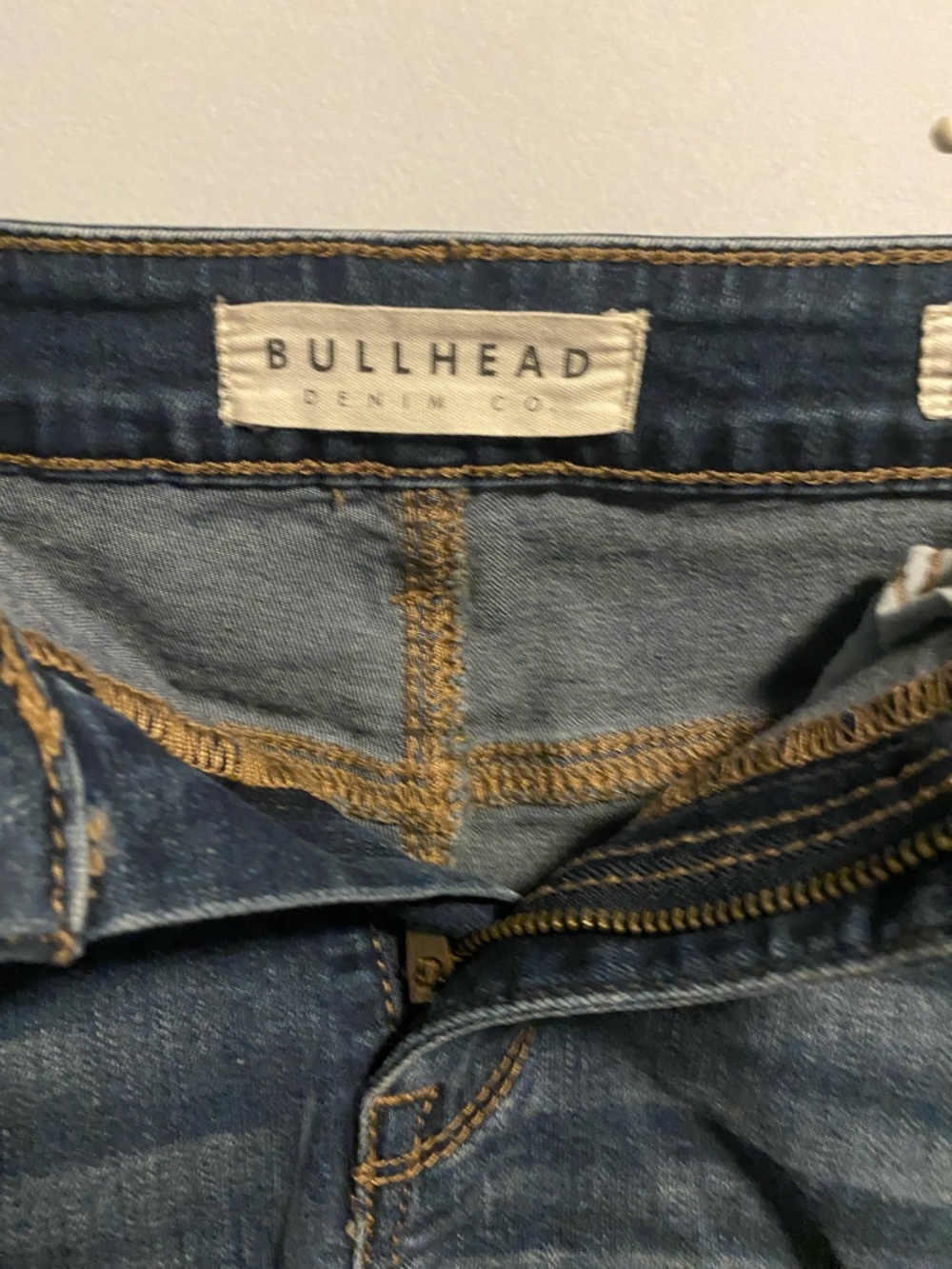 Bullhead Blue Distressed Roll-Cuff Denim Shorts - Picture 2 of 6